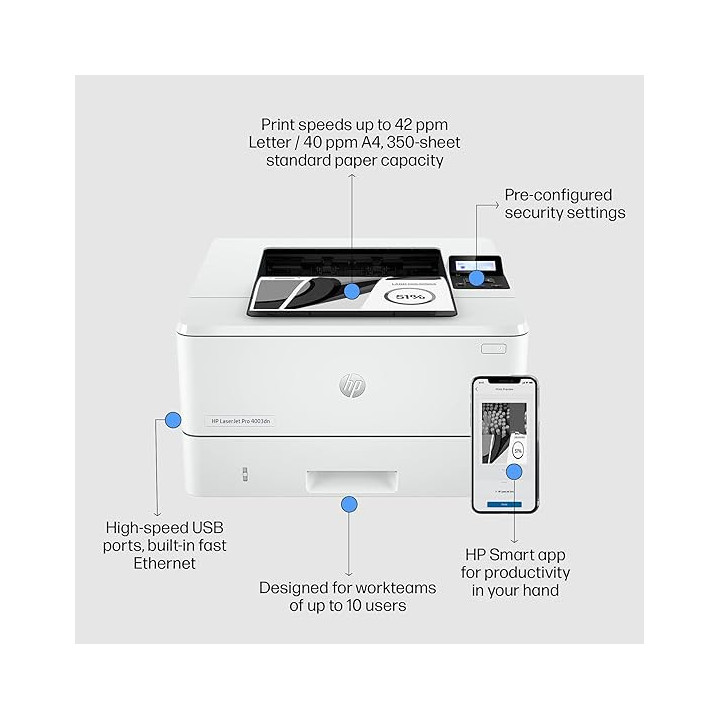 HP LaserJet Pro 4003dn Monochrome Printer